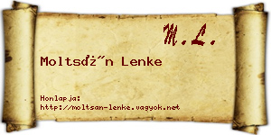Moltsán Lenke névjegykártya